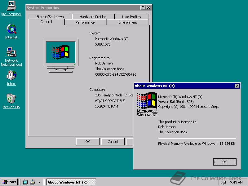 Microsoft Windows 2000, 5.0.1575.1 - The Collection Book