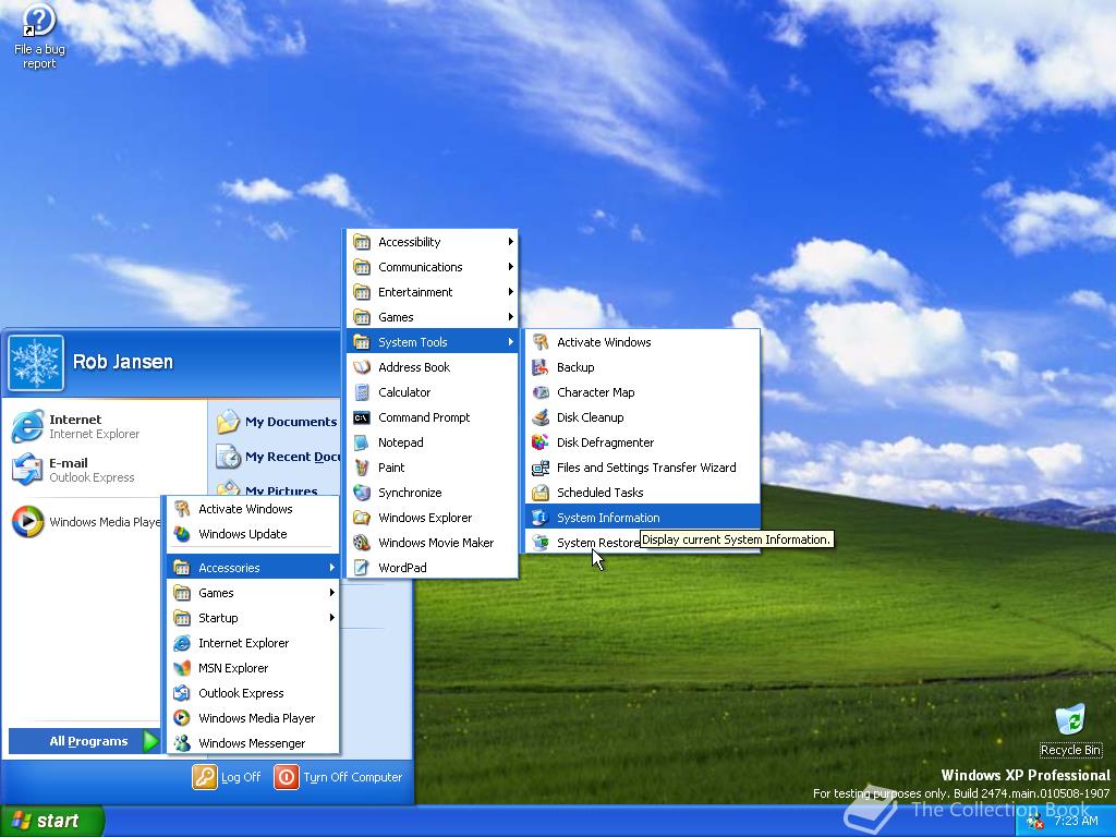 Microsoft Windows XP, 5.1.2474.0 - The Collection Book